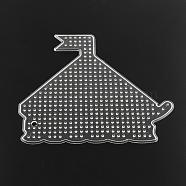 House ABC Plastic Pegboards used for 5x5mm DIY Fuse Beads, Clear, 132x151x5mm(DIY-Q009-45)