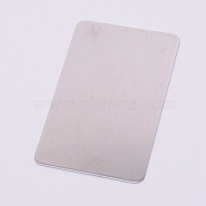 201 Stainless Steel Card, Stainless Steel Color, 85x55.5x0.9mm(DIY-WH0199-28A)