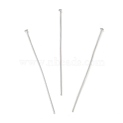 Iron Flat Head Pins, for Jewelry Making, Platinum, 18 Gauge, 55~56x1mm, Head: 2.2mm, about 1851pcs/500g(IFIN-A020-01P)