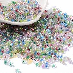 Glass Seed Beads, Peanut, Colorful, 4.5x3x3mm, Hole: 0.8mm, about 10384pcs/pound(SEED-M011-03A-01)