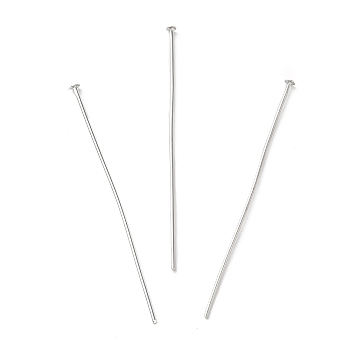 Iron Flat Head Pins, for Jewelry Making, Platinum, 18 Gauge, 55~56x1mm, Head: 2.2mm, about 1851pcs/500g