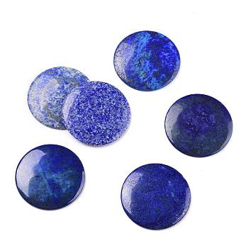 Natural Lapis Lazuli Cabochons, Flat Round, 37x4mm