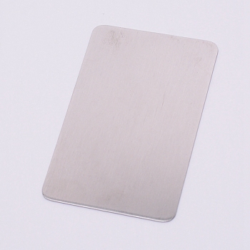 201 Stainless Steel Card, Stainless Steel Color, 85x55.5x0.9mm