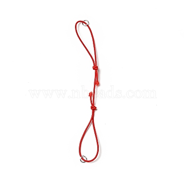 Red Elastic Fibre Bracelet Making