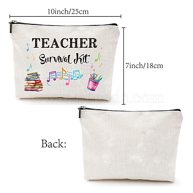 Teachers' Day Polycotton Custom Canvas Storage Bags(ABAG-WH0029-071)-2