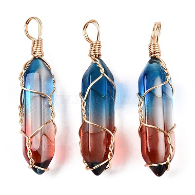 Lampwork Pendants(GLAA-T023-07O)-2