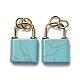 Synthetic Turquoise Pendants(G-P453-01G-H-RS)-2