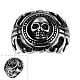 Punk Rock Style Men's 316L Surgical Stainless Steel Skull Rings(RJEW-BB06632-11)-1