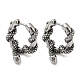 boucles d'oreilles créoles en acier inoxydable 316 en argent antique(EJEW-Z034-01B)-1