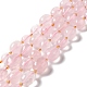 Chapelets de perles en quartz rose naturel(G-B028-B02)-1