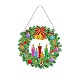 Christmas Theme DIY Diamond Painting Wreath Pendant Decoration Kits(XMAS-PW0001-112B)-1