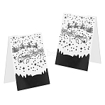 Christmas Plastic Embossing Folders, Concave-Convex Embossing Stencils, for Handcraft Photo Album Decoration, Christmas Themed Pattern, 148x105x3mm(DIY-WH0186-41)