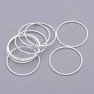 Brass Linking Rings, Ring, Lead Free & Nickel Free & Cadmium Free, Silver, 25x1mm(EC18725MM-S-NR)