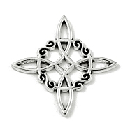 Tibetan Style Alloy Pendants, Star Charms, Nickel, Antique Silver, 30.5x1.5mm(TIBE-Q098-10C)