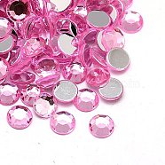 Imitation Taiwan Acrylic Rhinestone Cabochons, Faceted, Half Round, Pearl Pink, 5x2mm, about 10000pcs/bag(GACR-A002-5mm-03)