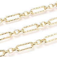 3.28 Feet Handmade Brass Figaro Chains, Oval Link Chains, Long-Lasting Plated, Unwelded, Real 18K Gold Plated, Link: 8x6x2.5mm and 22.5x7.5x2mm(X-CHC-M019-03G)