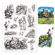 Custom PVC Plastic Clear Stamps, for DIY Scrapbooking, Photo Album Decorative, Cards Making, House, 160x110x3mm(DIY-WH0448-0446)