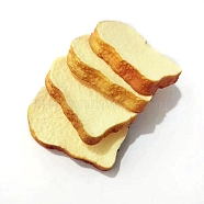 PVC Slices of Toast Ornaments, Micro Landscape Home Dollhouse Accessories, Pretending Prop Decorations, Champagne Yellow, 30x25mm(PW-WG61047-01)