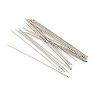 Iron Tapestry Needles, Platinum, 150x1.5mm, Hole: 7x0.8mm, about 20pcs/bag(IFIN-R219-14)