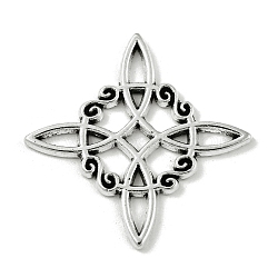 Tibetan Style Alloy Pendants, Star Charms, Nickel, Antique Silver, 30.5x1.5mm(TIBE-Q098-10C)