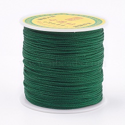 Polyester Cord, Dark Green, 0.8mm, about 87.48 yards(80m)/roll(OCOR-P008-257)