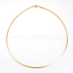 Ion Plating(IP) 304 Stainless Steel Necklaces, with Lobster Clasps, Golden, 17.7 inch(45cm)(NJEW-G310-06G)