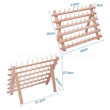 60ミシン糸巻き台糸立て台木製スタンドスプールホルダー(ODIS-WH0001-01)-2
