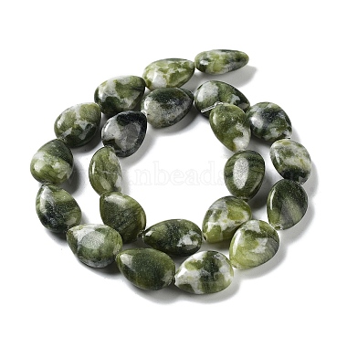 Natural Teardrop Xinyi Jade/Chinese Southern Jade Beads Strands(G-L242-23)-3