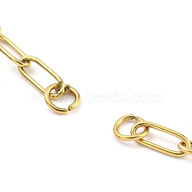304 Stainless Steel Paperclip Chains Bracelet Making(AJEW-P119-03G)-2