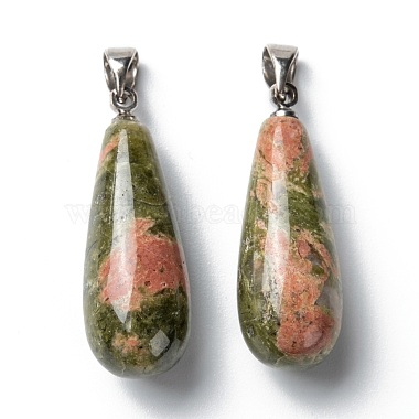 Pendentifs d'unakite naturelle(G-F707-02)-2