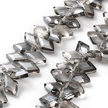 Gray Rhombus Glass Beads