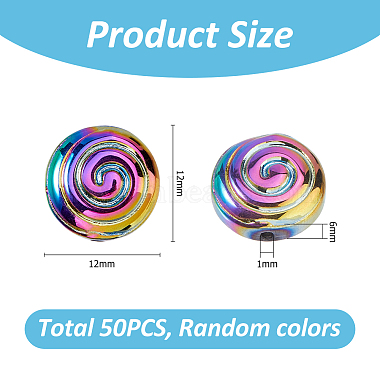 50Pcs Eletroplate Glass Beads(GLAA-HS0001-09D)-2