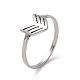 201 Stainless Steel Arrows Finger Ring for Women(RJEW-J051-10P)-1