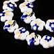 Brins de perles en céramique de porcelaine faites à la main(PORC-S502-036B)-3