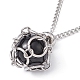 304 Stainless Steel Macrame Pouch Empty Stone Holder for Pendant Necklaces Making(NJEW-JN04416)-3