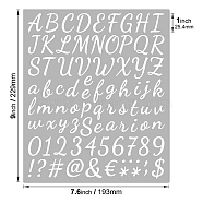 Adhesive Stickers, for Card-Making, Scrapbooking, Diary, Planner, Envelope & Notebooks, with Letter and Number, White, 19.3x22.9cm(STIC-PW0001-015B)