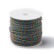 Cotton Braid Thread, with Spool, Round, Medium Sea Green, 1.2mm, about 21.87 Yards(20m)/Roll(OCOR-B003-01A-13)