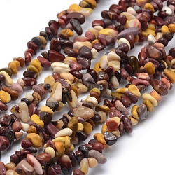 Natural Mookaite Beads Strands, Chip, 3~5mm, Hole: 0.6mm, about 33 inches(84cm)(G-P332-61)