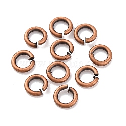 Brass Open Jump Rings, Cadmium Free & Lead Free, Red Copper, 4x0.8mm, Inner Diameter: 2.3mm, about 14285pcs/500g(KK-G514-01B-R)