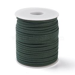 45M Faux Suede Cord, Faux Suede Lace, Dark Slate Gray, 2~2.5x1.5~2mm, about 50 Yards(45m)/Roll(LW-M003-07)