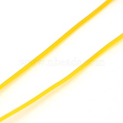 Korean Elastic Crystal Thread, Jewelry Beading Cords, Stretch Bracelet String, Round, Gold, 1mm, about 1093.61 yards(1000m)/roll(EW-L001-C-31)