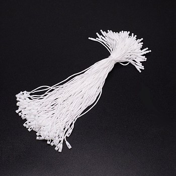 Polyester Cord Seal Tag, Plastic Hang Tag Fasteners, White, 18~20.5x0.08cm, 1000pcs/bag