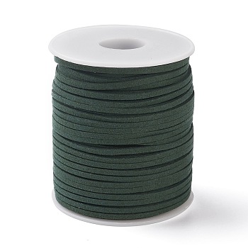 45M Faux Suede Cord, Faux Suede Lace, Dark Slate Gray, 2~2.5x1.5~2mm, about 50 Yards(45m)/Roll