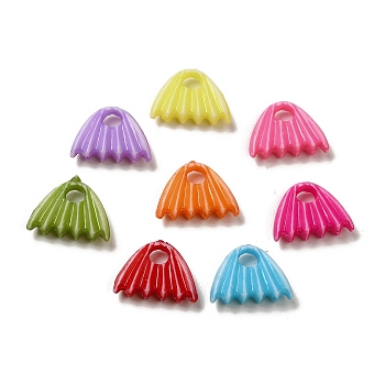 Opaque Acrylic Pendants, Craft Style, Mixed Color, 11x14.5x4.5mm, Hole: 2.8mm, 1724pcs/500g