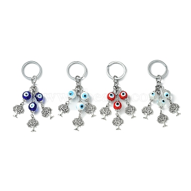 Mixed Color Tree of Life Alloy Keychain