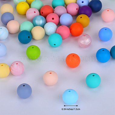 Round Silicone Focal Beads(SI-JX0046A-95)-2