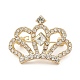 broche de corona de diamantes de imitación(JEWB-Q030-05G)-1
