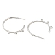 Brass Ring Stud Earrings Findings(KK-K351-26P)-2