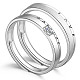 SHEGRACE 925 Sterling Silver Adjustable Couple Rings(JR711A)-1