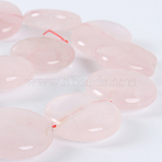 Natural Rose Quartz Flat Round Beads Strands, 20x7mm, Hole: 1mm, about 20pcs/strand, 15.75 inch(G-E243-06)